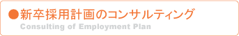 新卒採用計画のコンサルティング Consulting of Employment Plan